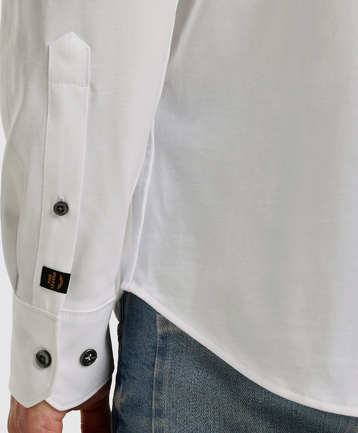 Heren overhemd lange mouw wit