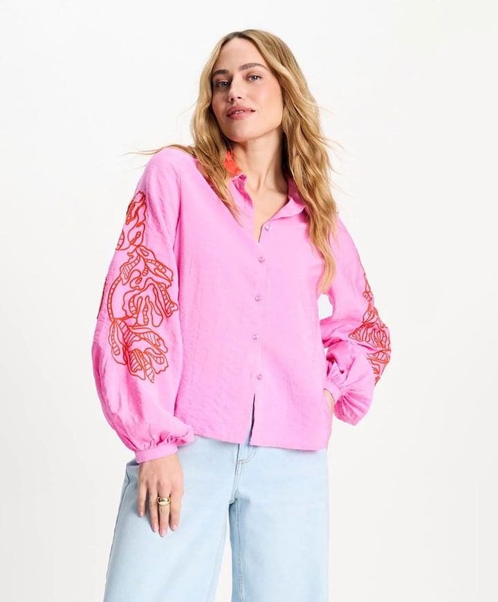 Dames blouse roze