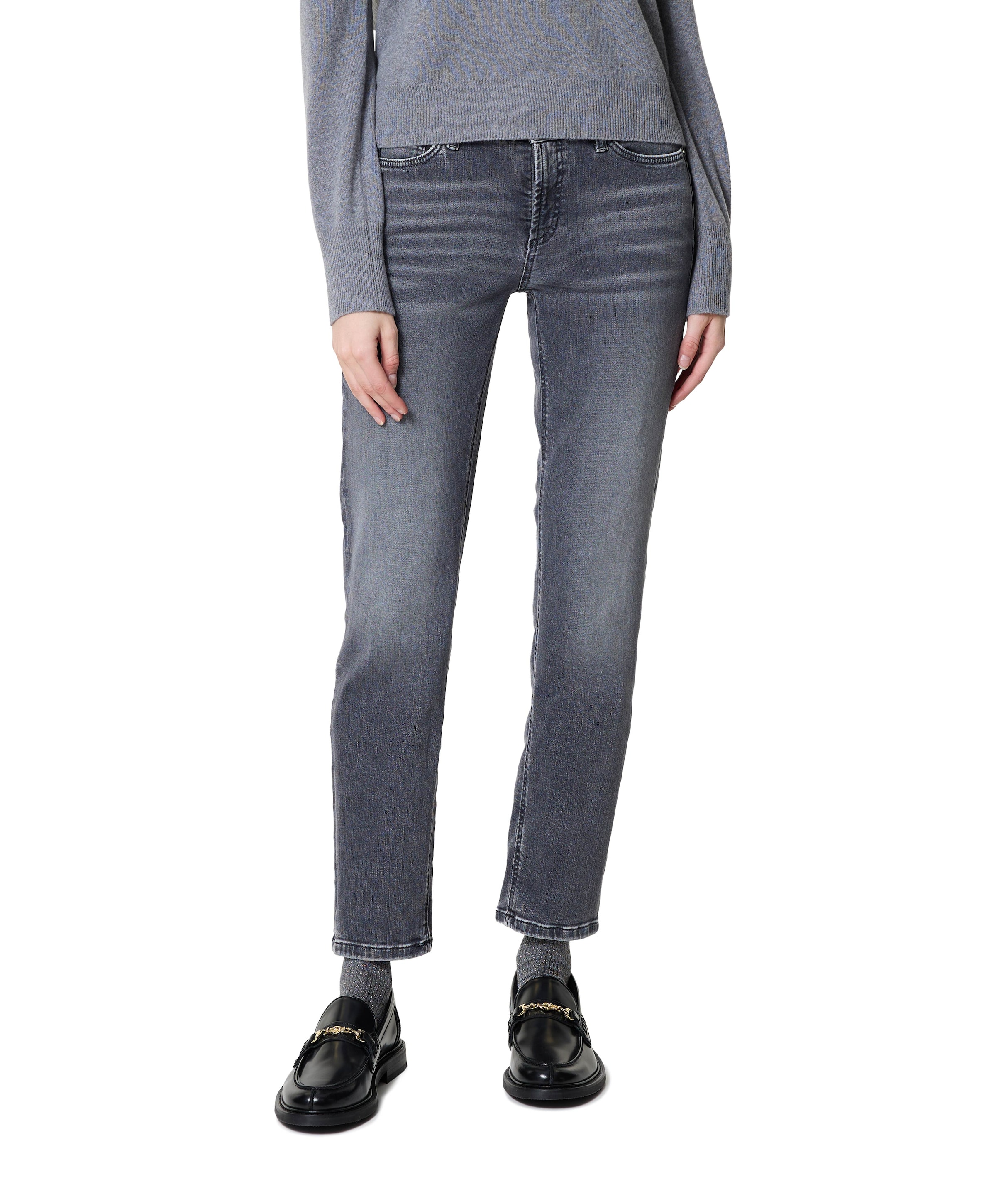 Piper cropped jeans grijs