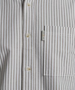 Heren overhemd lange mouw beige