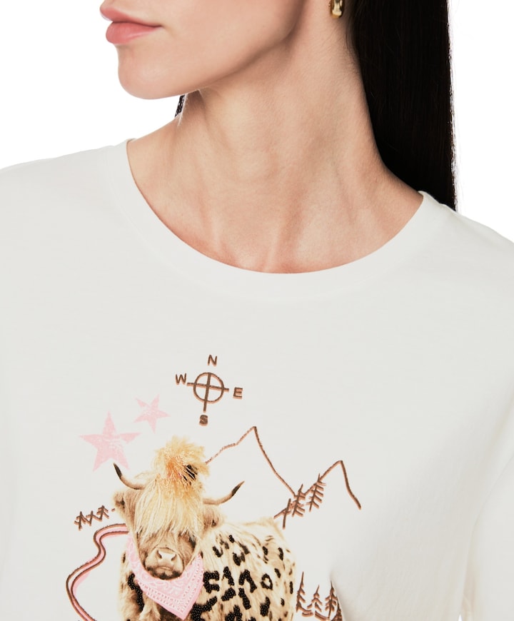 Dames T-shirt ecru