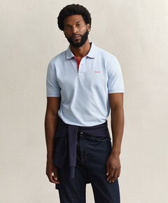 Heren polo blauw