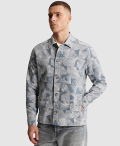 Heren overshirt grijs