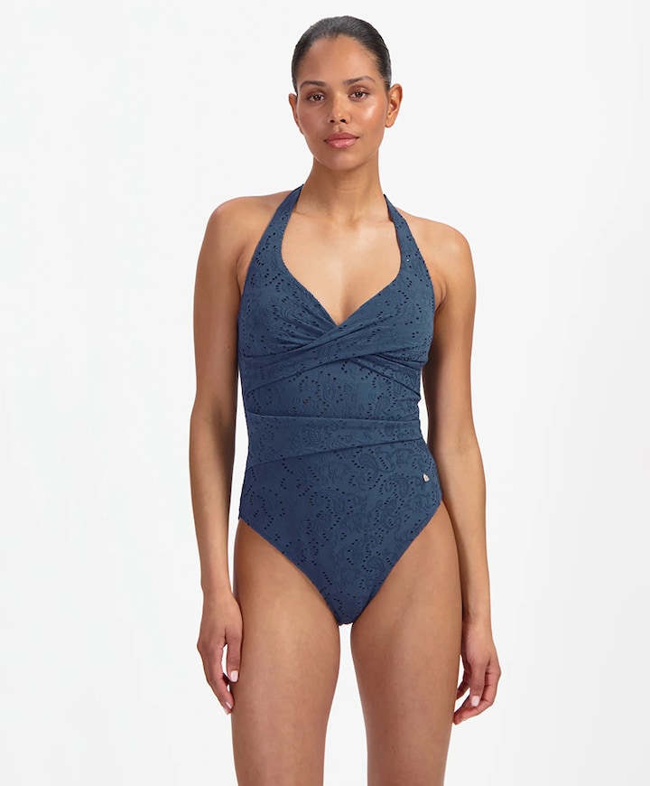 Dames badpak blauw