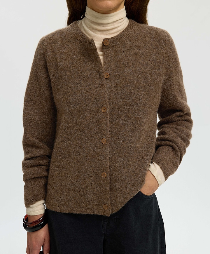 Dames vest bruin