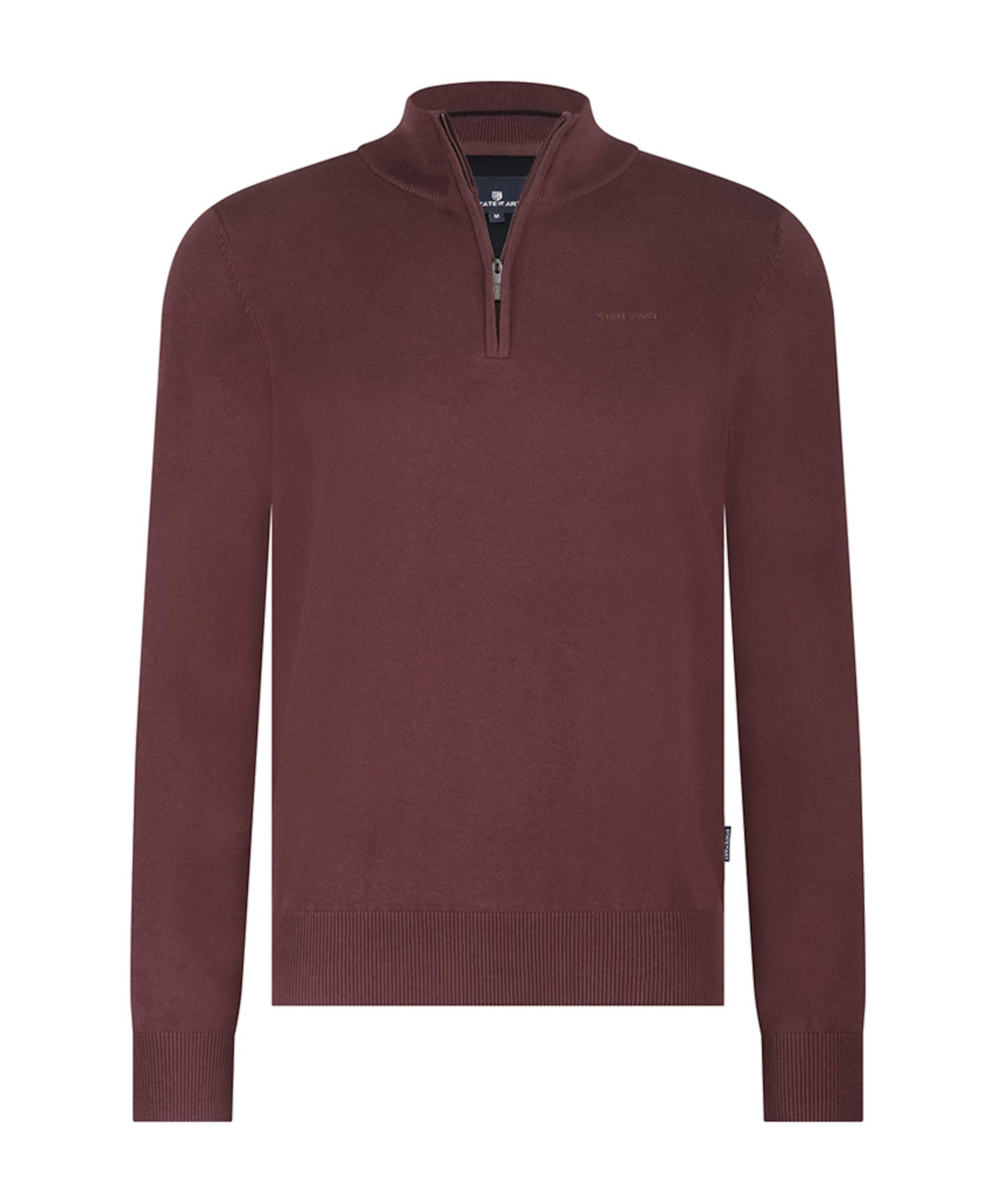 Trui met rits bordeaux