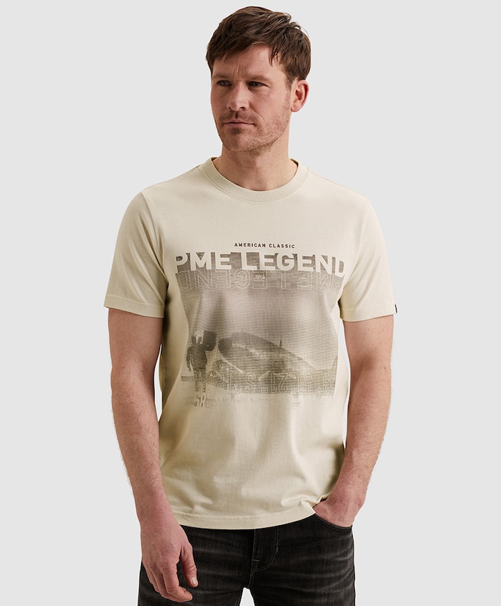 Heren T-shirt ecru