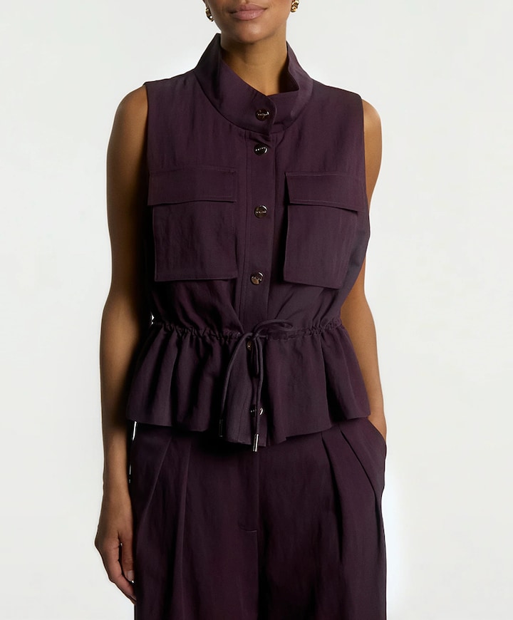 Dames gilet bordeaux