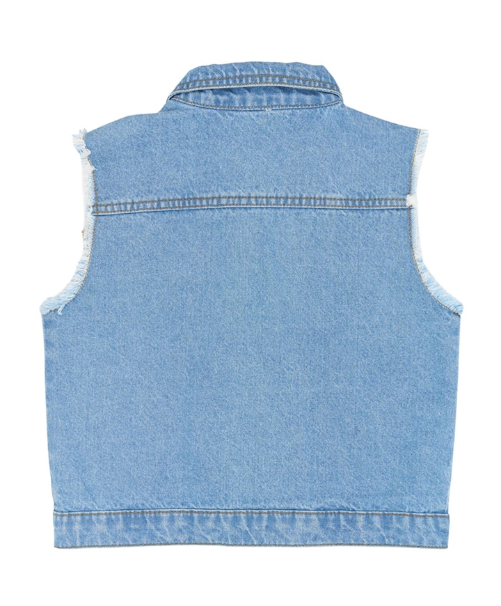 Meisjes gilet blauw
