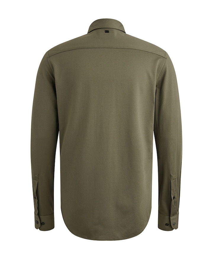 Heren overhemd lange mouw groen