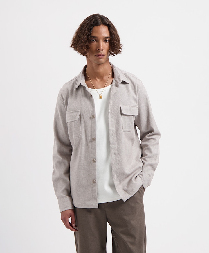 Heren overshirt bruin