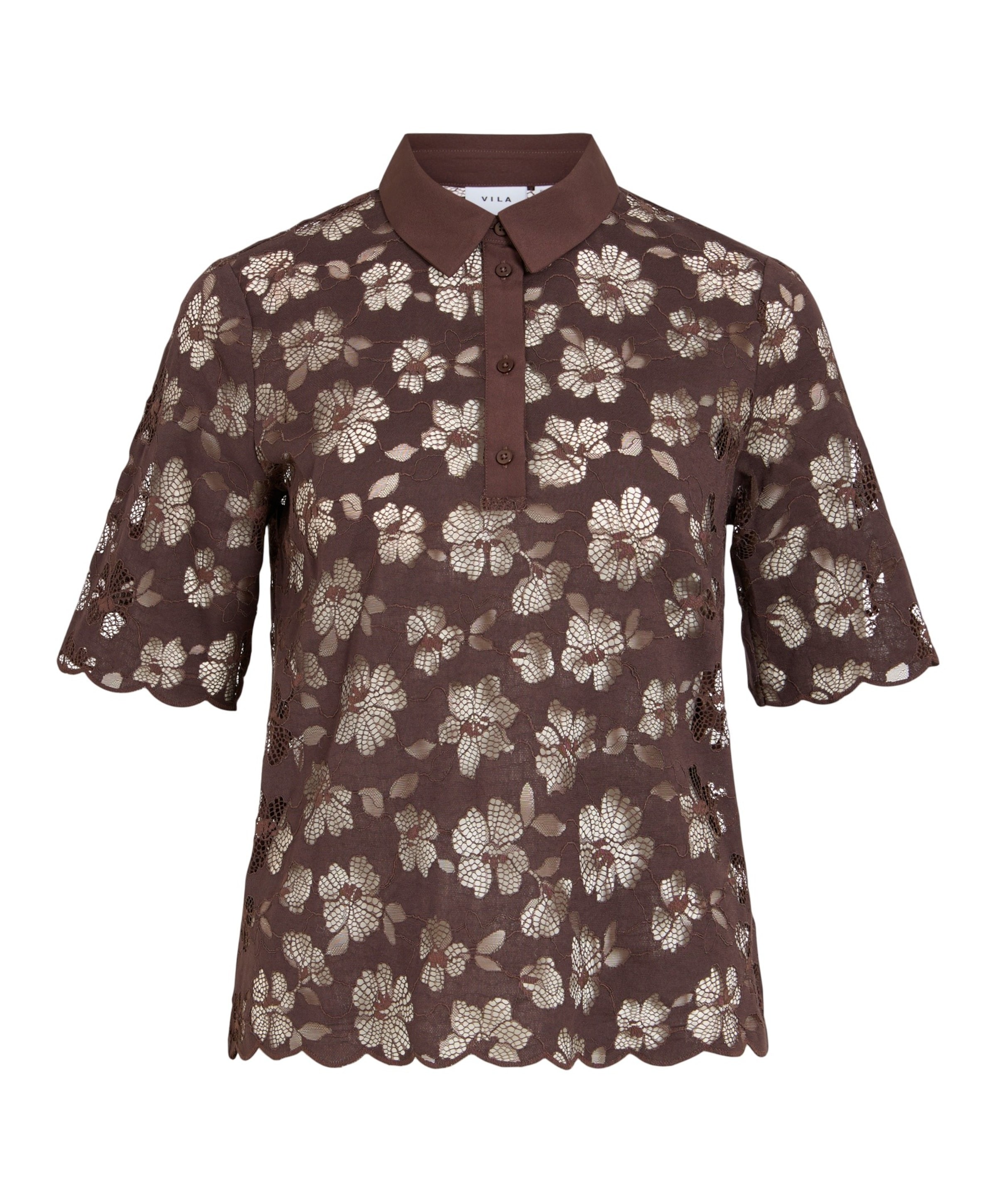 Dames blouse bruin