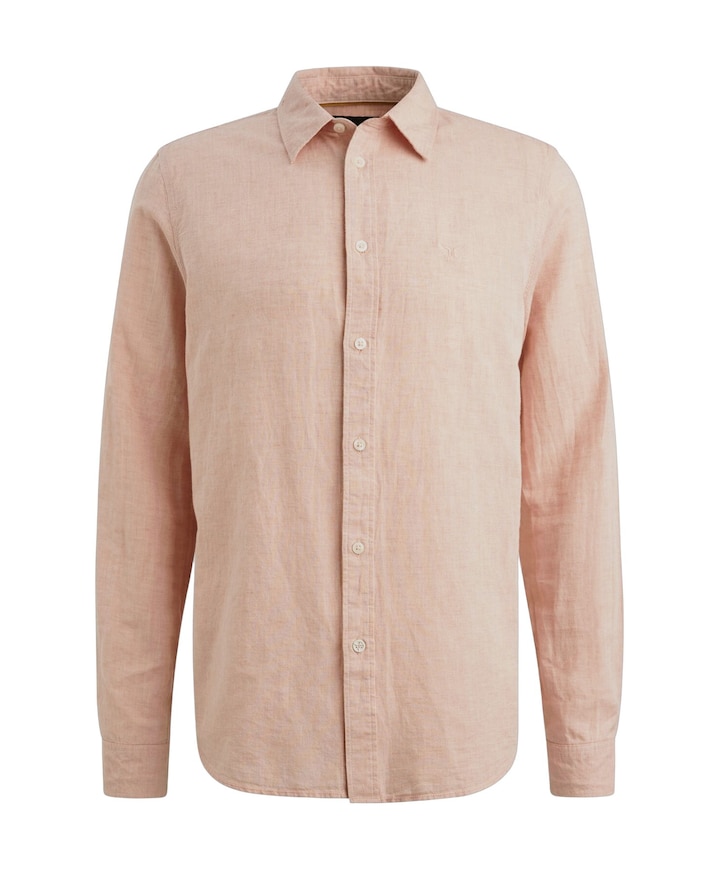 Heren overhemd lange mouw roze