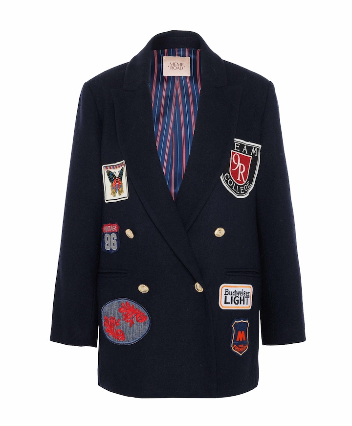Dames blazer blauw
