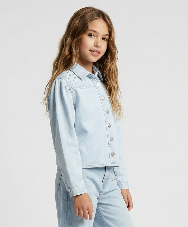 Meisjes jas blauw
