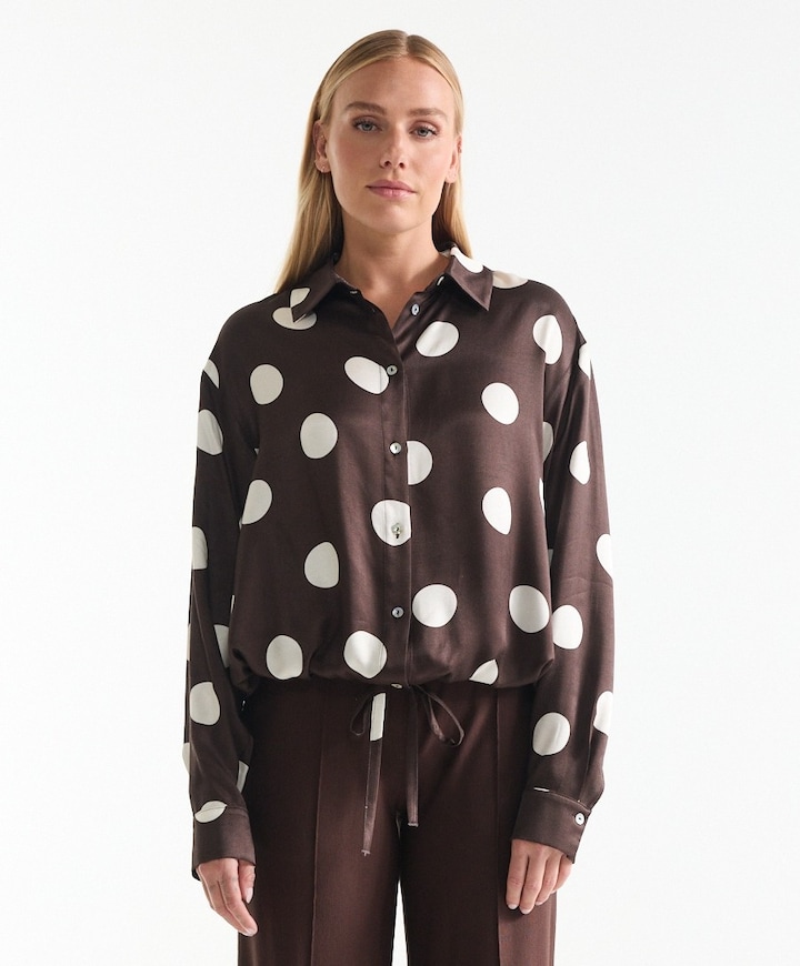Dames blouse bruin
