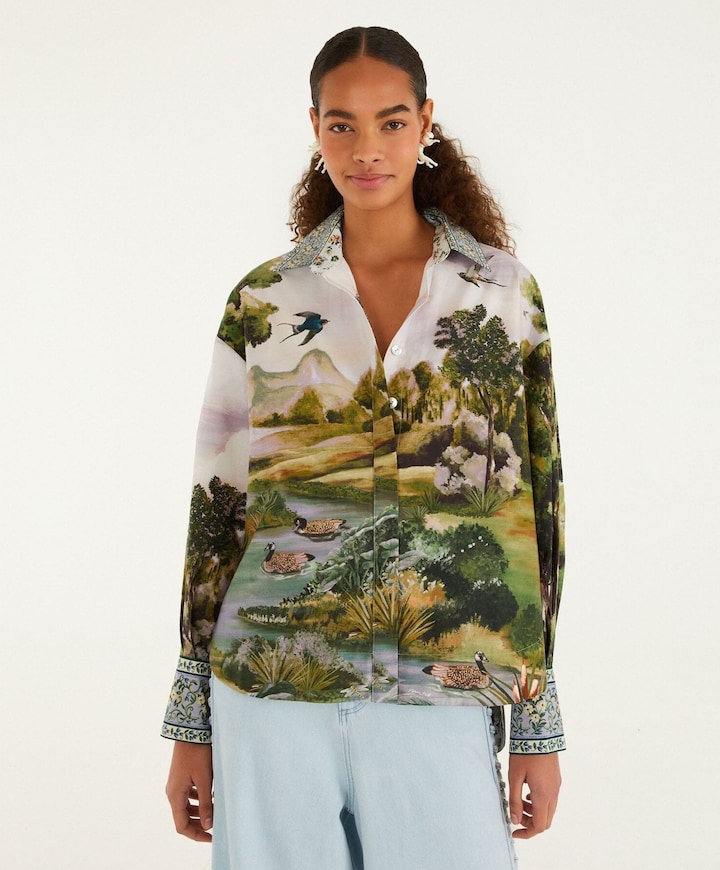 Dames blouse groen