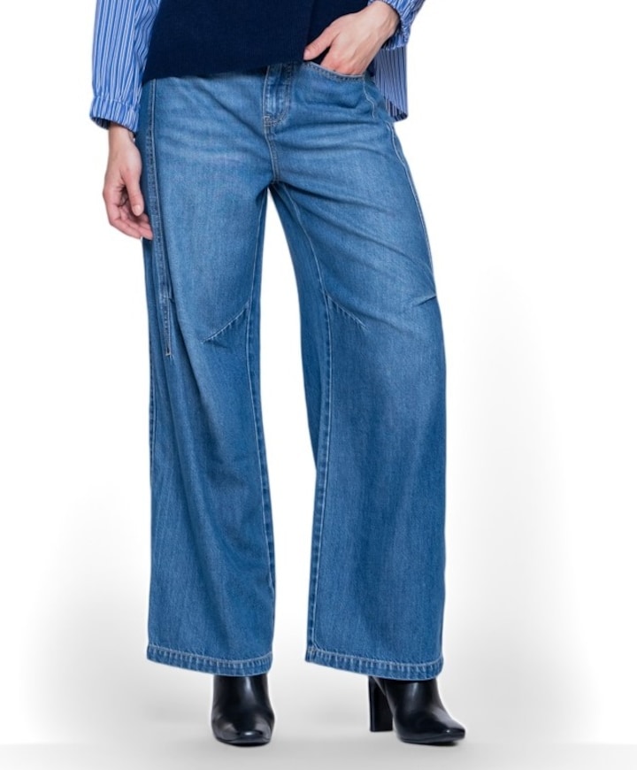 Barrel jeans dames jeans blauw