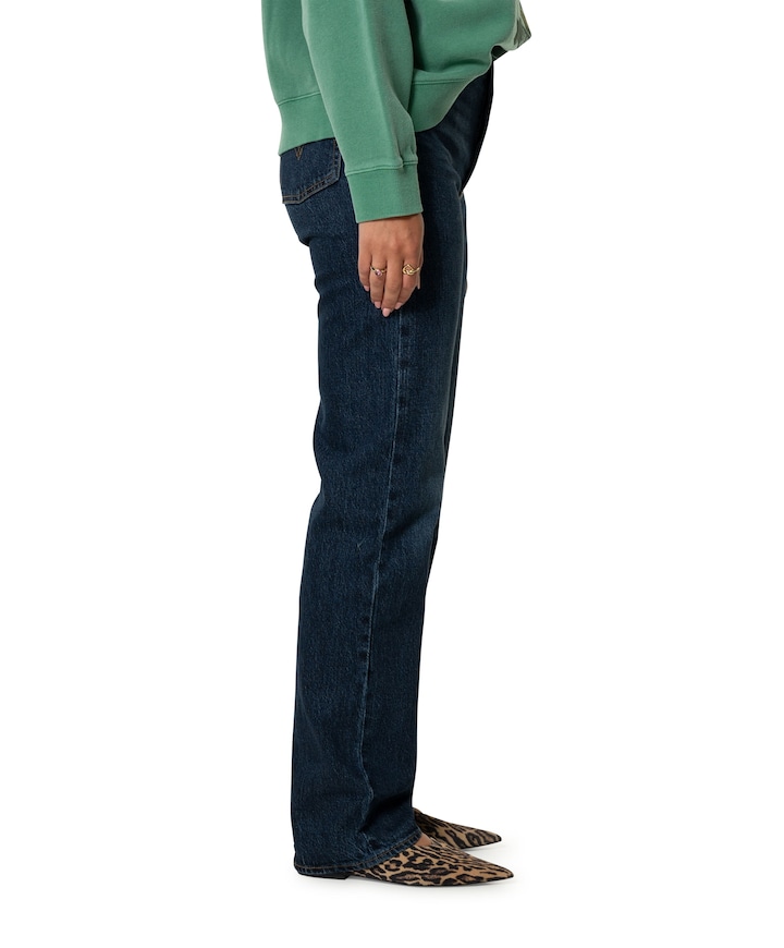 Ribcage full length dames jeans blauw