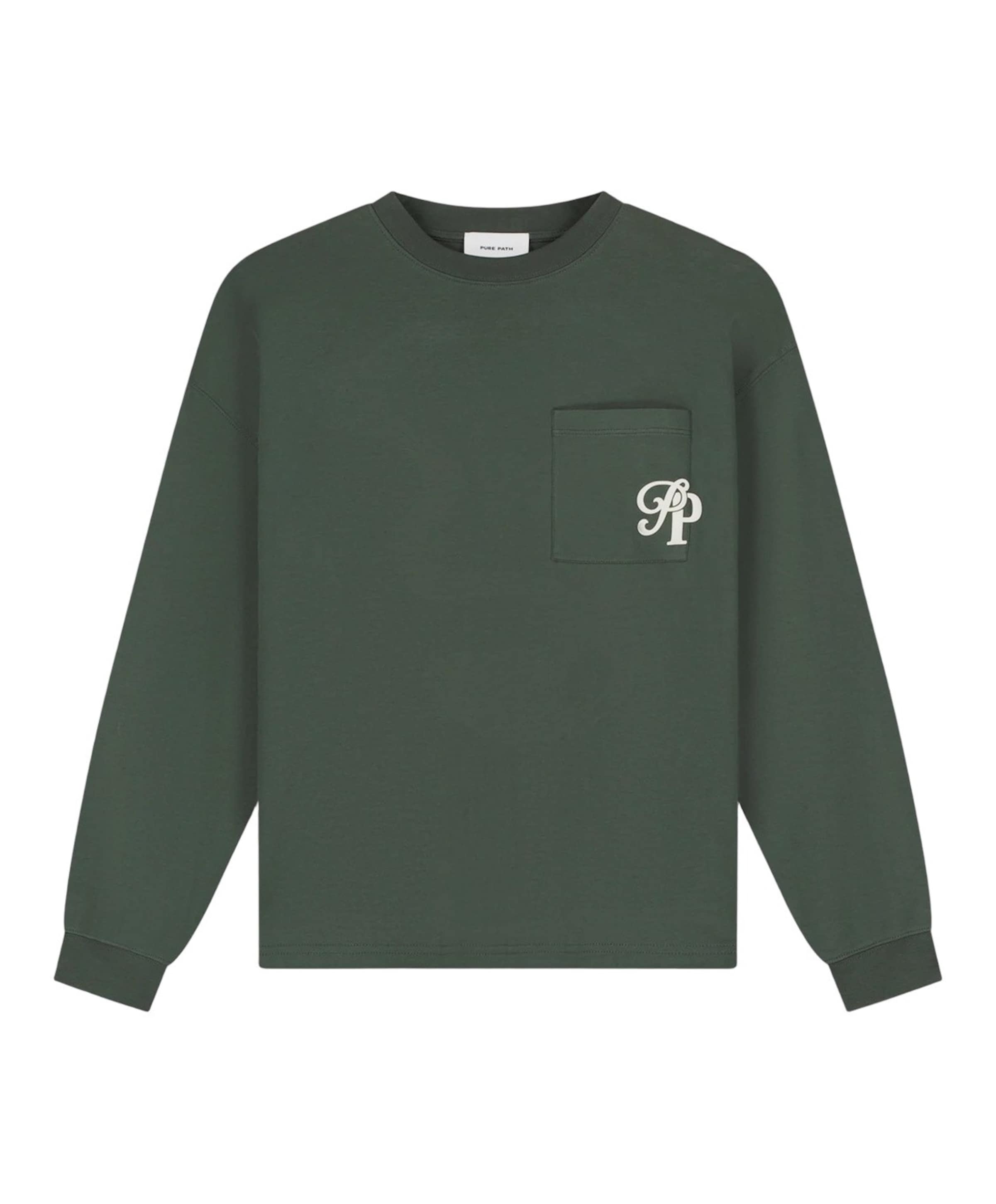 Heren longsleeve groen