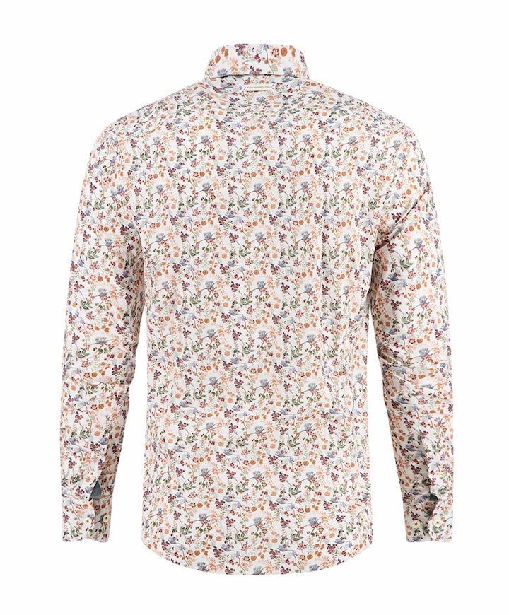 Heren overhemd lange mouw multicolor