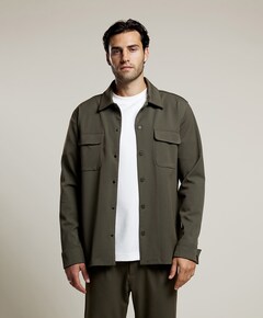 Heren overhemd lange mouw groen