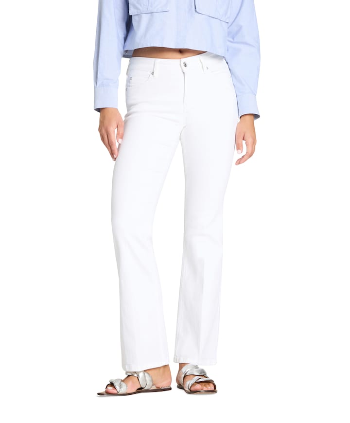 Paris flared dames jeans wit