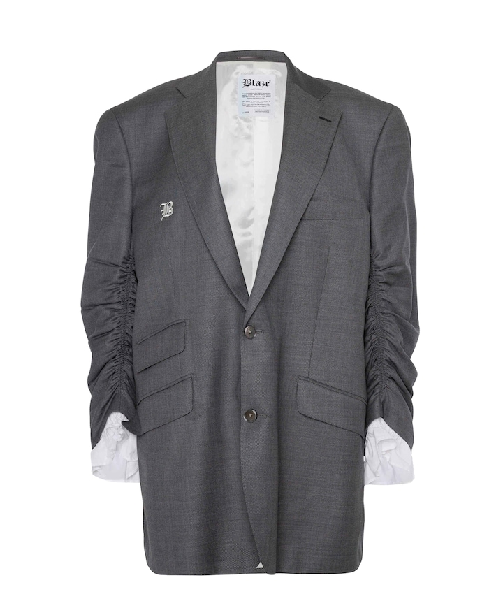 Dames blazer grijs