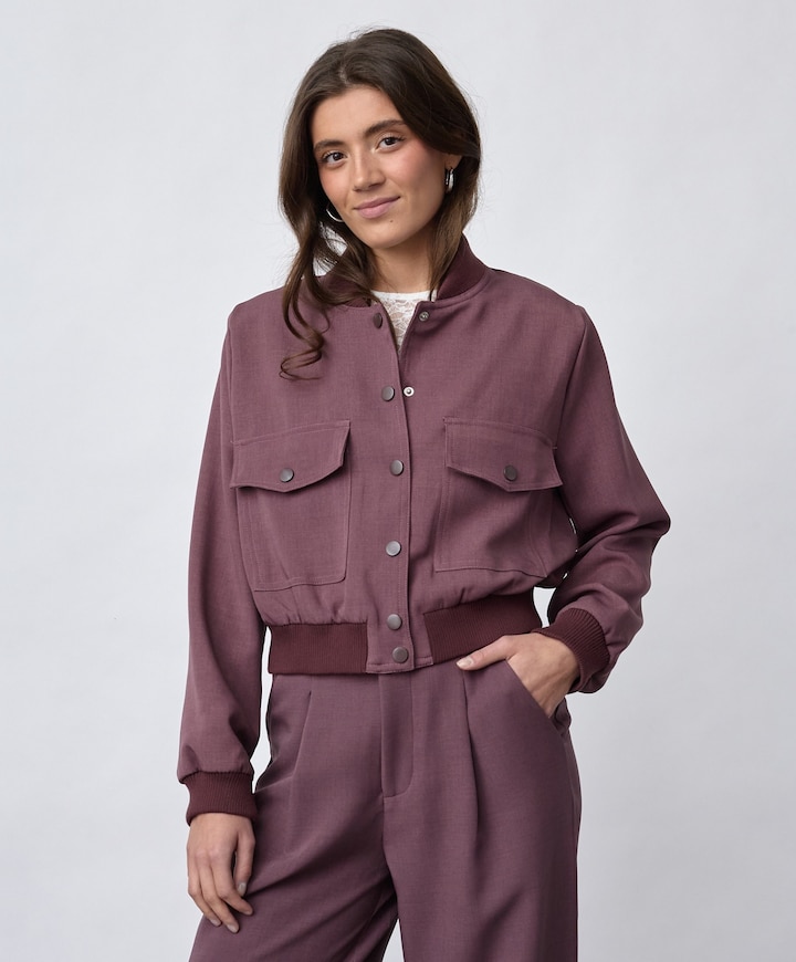 Dames jas bordeaux