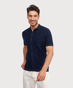 Heren polo blauw