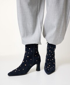 Desdemona dames enkellaarzen blauw