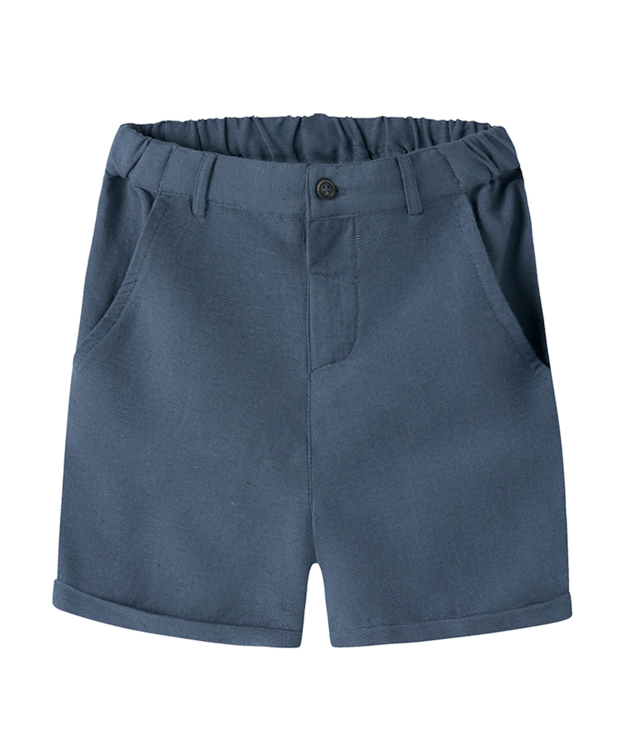 NMMFAHER SHORTS jongens korte broek blauw