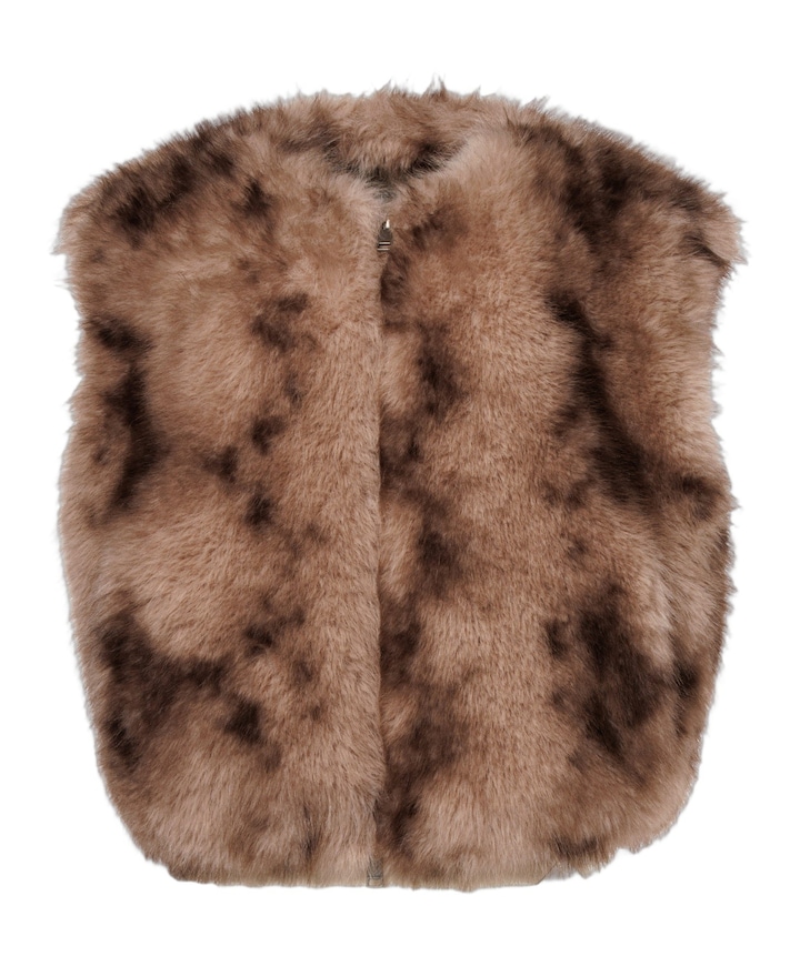 Dames gilet beige