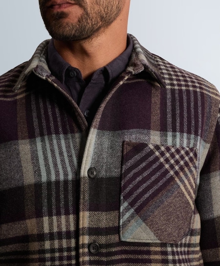 Heren overshirt blauw