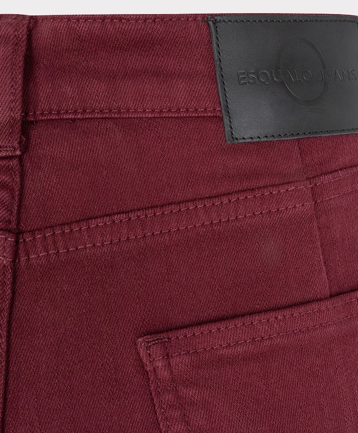 Barrel denim dames jeans bordeaux