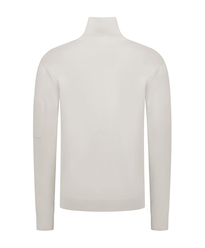 Heren trui met rits beige