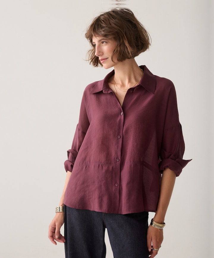 Dames blouse bordeaux