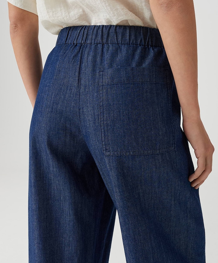 Melane line dames broek blauw