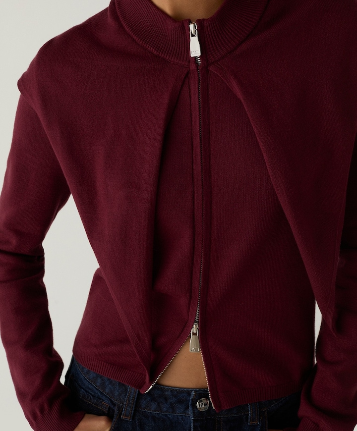 Dames vest bordeaux