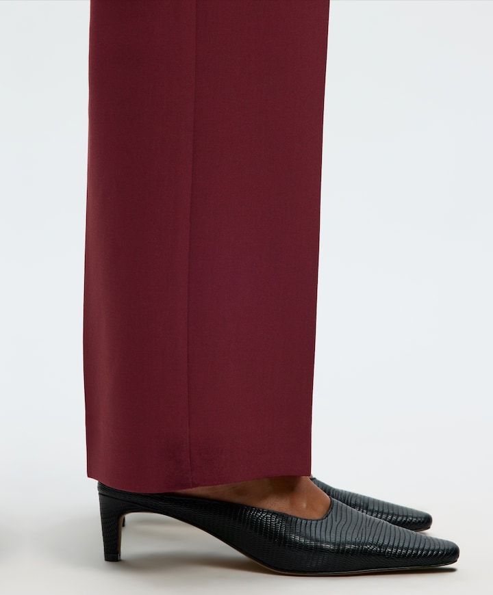 SLFRITA MW WIDE PANT MEL NOOS dames broek bordeaux