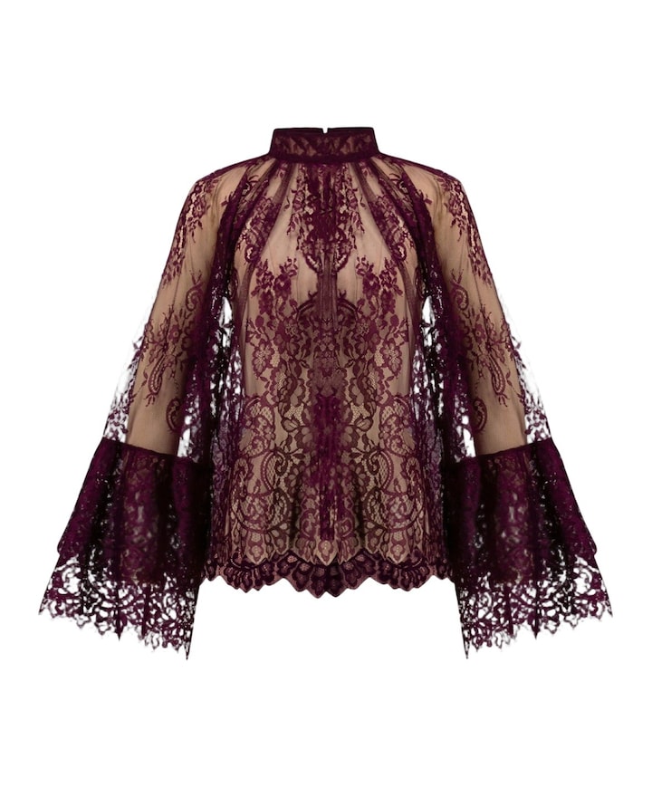 Dames blouse bordeaux