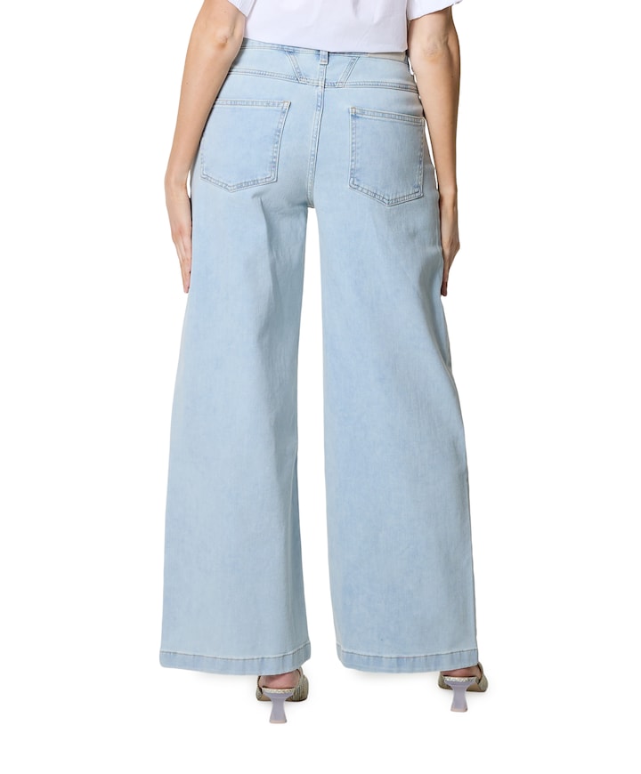 Extra wijde pijpen (L32) dames jeans blauw