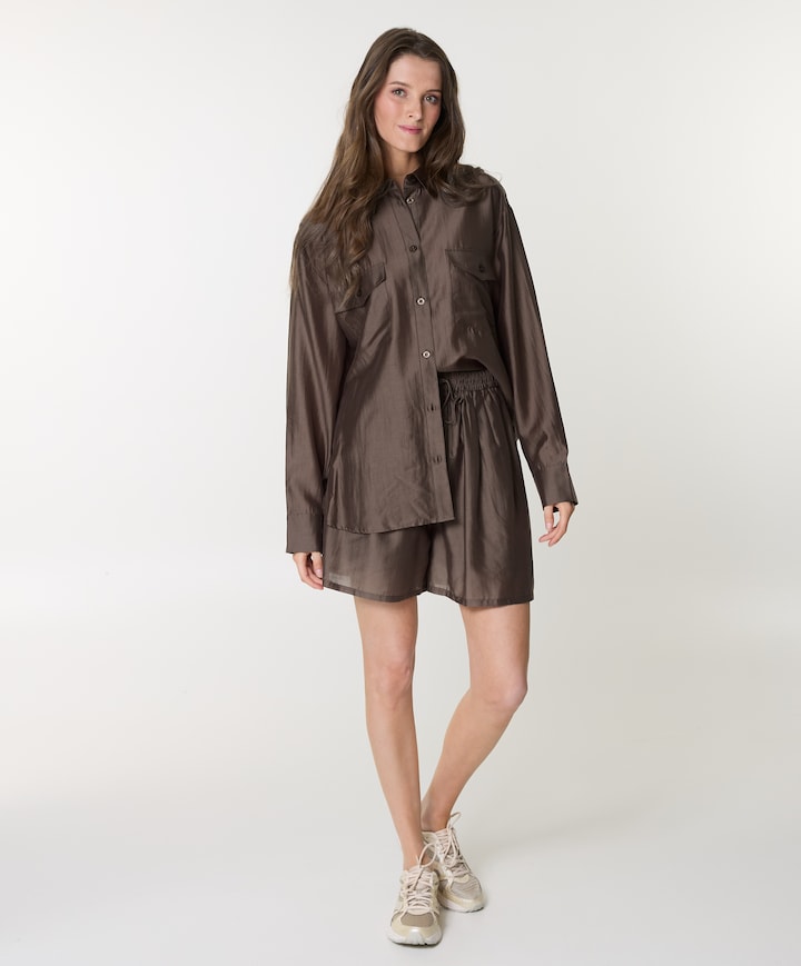 Dames blouse bruin