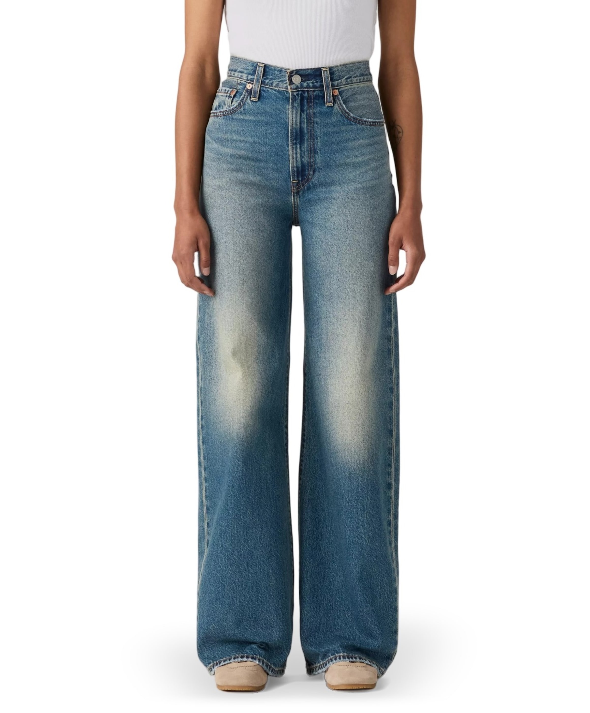 RIBCAGE WIDE LEG H223 COUNTING BILLS dames jeans blauw