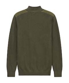 Heren trui met rits groen