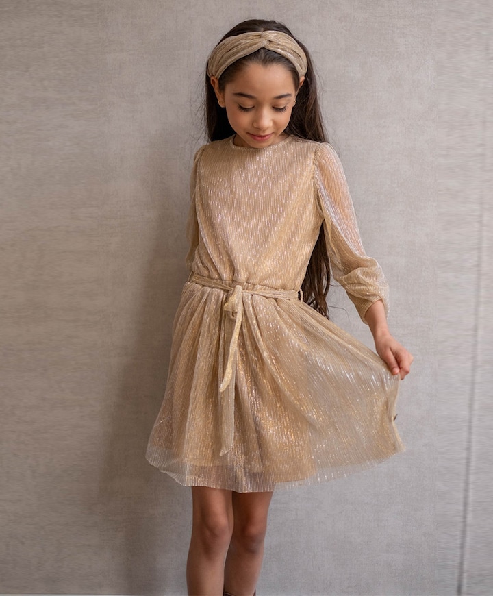 Meisjes jurk goud
