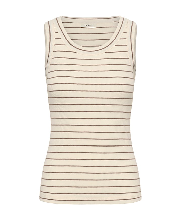 Dames top bruin