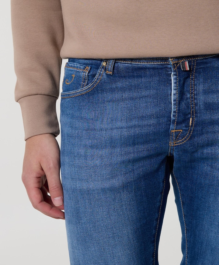 Nick Slim 5 Pocket jeans blauw