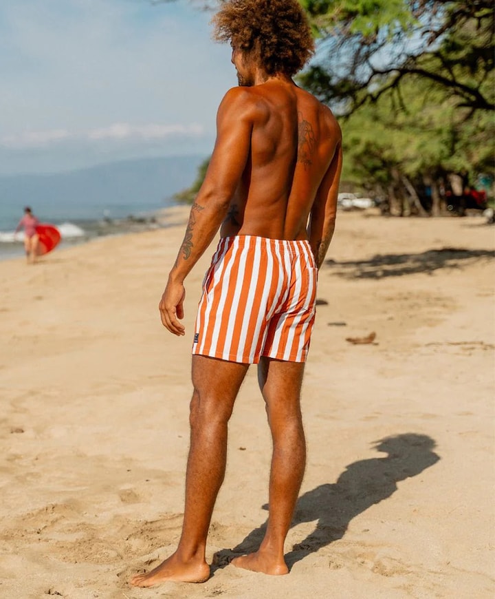 Heren zwemshort brique