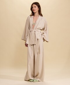 Dames pyjamabroek beige
